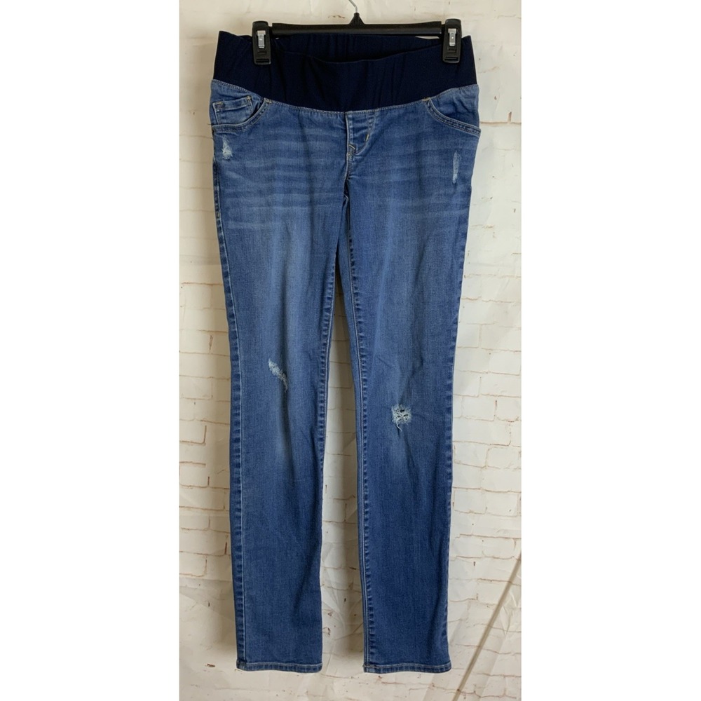 Old Navy Womens Skinny Low Rise Knit Panel Maternity Jeans Size 4